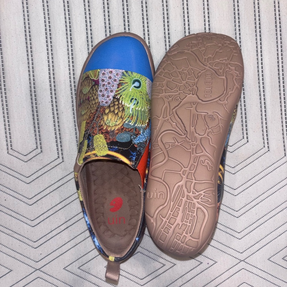 UIN | Women’s Walking Slip-On Loafer Shoes | Canvas Green/Blue | Sz: 7.5 - Picture 8 of 8